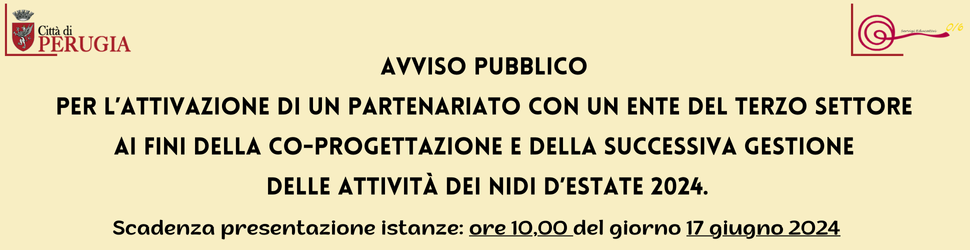 AVVISO PUBBLICO CENTRI ESTIVI 2024